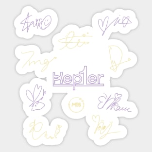 Design with the signatures of  kep1er Sticker